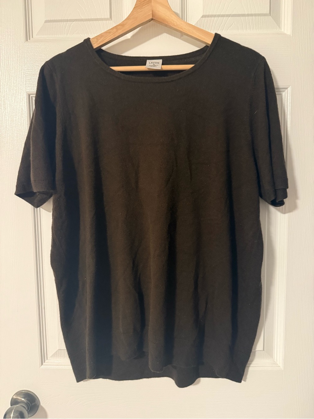 3/$20 Lavon Brown womans Short Sleeve Crew Neck Shirt